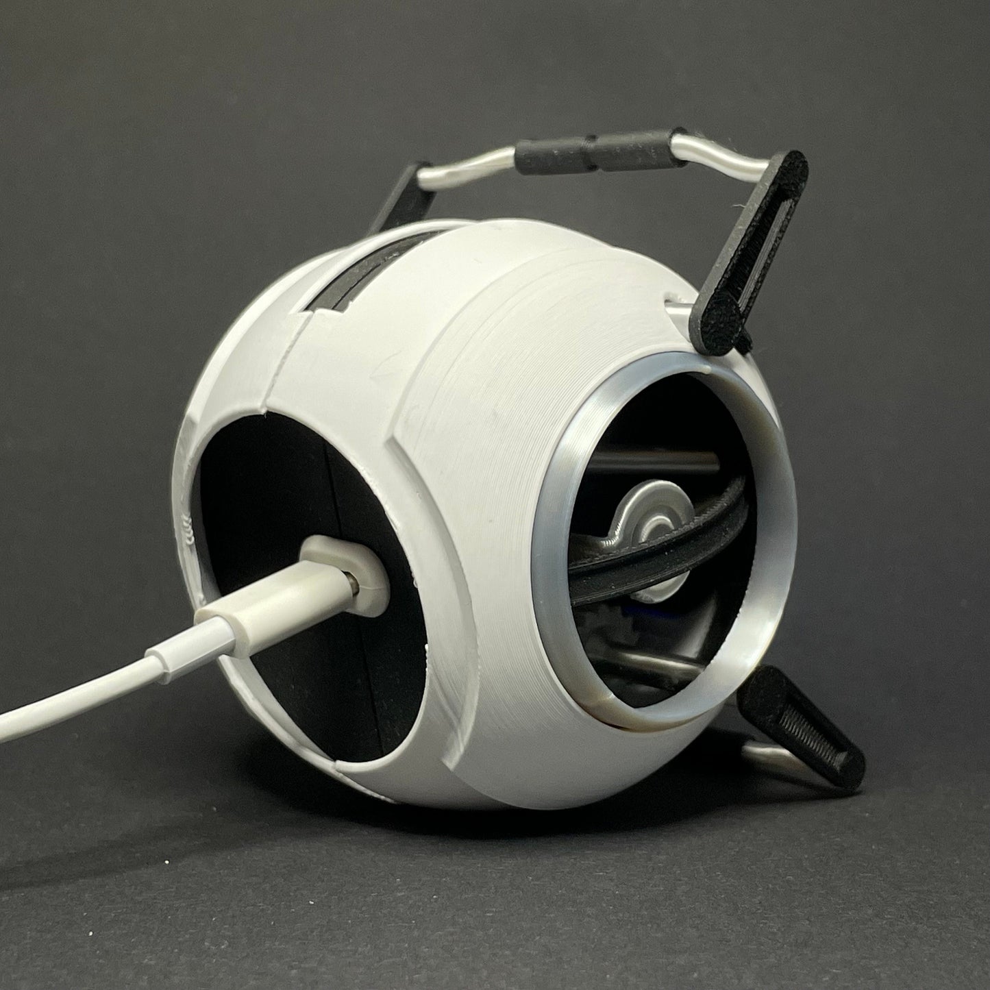 Wheatley | 3D-geprint Portal core | 8cm met LED oog