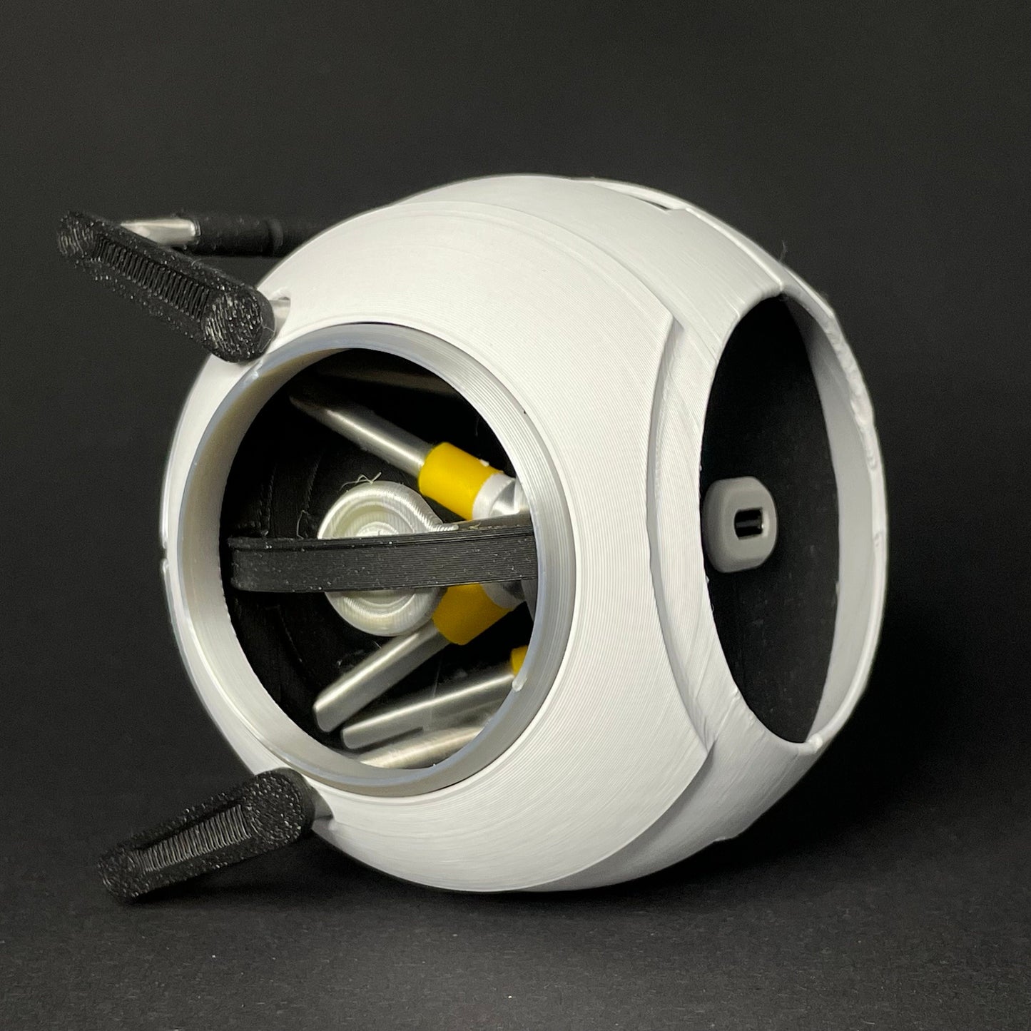 Wheatley | 3D-geprint Portal core | 8cm met LED oog